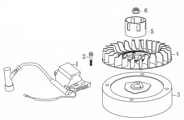 12 МАГНЕТО - МАХОВИК Газонокосилка CHAMPION LM5645