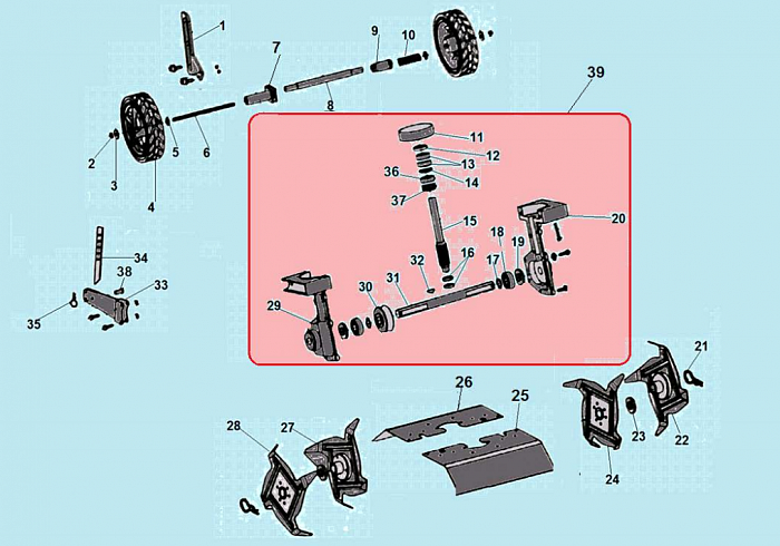 1 РЕДУКТОР - ФРЕЗЫ МОТОКУЛЬТИВАТОР CHAMPION GC252
