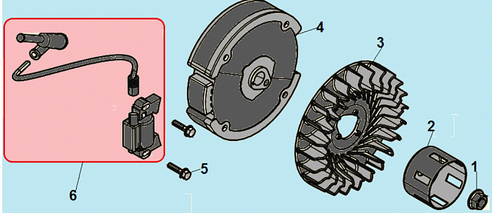 13 МАГНЕТО - МАХОВИК КУЛЬТИВАТОР CHAMPION ВC5712