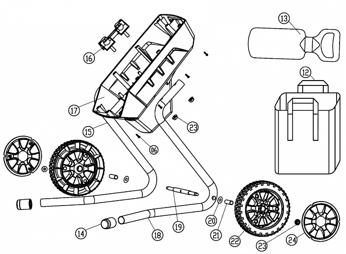 3 КОЛЕСА ИЗМЕЛЬЧИТЕЛЬ ЭЛЕКТРИЧЕСКИЙ CHAMPION SH251