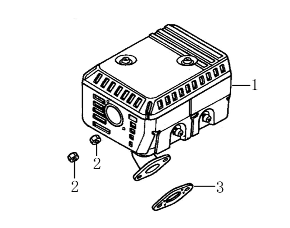 ЗАПЧАСТИ ДЛЯ МОТОПОМПЫ БЕНЗИНОВОЙ ELITECH МБ 800 Д 80 Г (ГЛУШИТЕЛЬ)