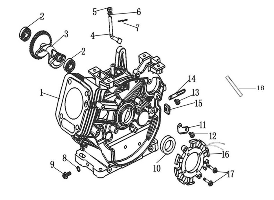 ЗАПЧАСТИ ДЛЯ ДВИГАТЕЛЯ LC185FDS (КАРТЕР)