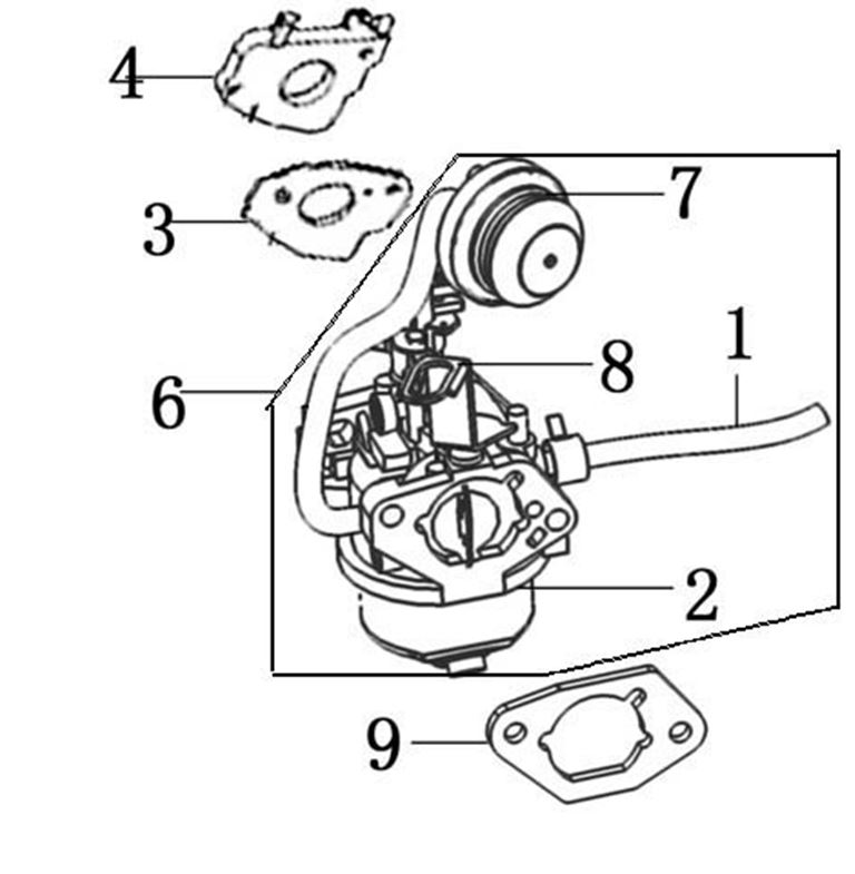 ЗАПЧАСТИ ДЛЯ ДВИГАТЕЛЯ LC190FDS (КАРБЮРАТОР)