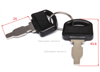 Ключи зажигания, комплект 2шт. (Замок СМ.0101.186100). СМ.0104.096500. БЭС 3800.5000.6500.6500А.8000