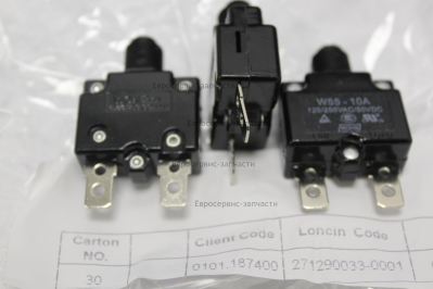 Предохранитель 10А  271290033-0001  БЭС3500РМ, БЭС6500РМ (см. код 0104.022900)