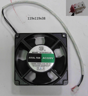 Вентилятор 120х120х38, 220В, 0.14А. 30302020001. АИС 200П 2017