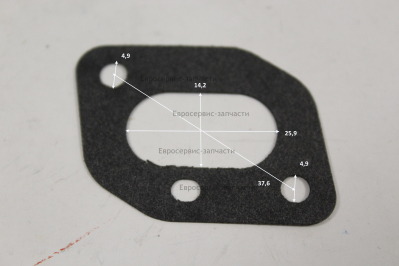 Прокладка под коллектор впускной окно прмг-к -16х27/креп.38 ромб TBC430D.01.00.00-3: Т25В2.