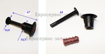 Кнопка перезапуска (для термостатов) в сборе с толкателем