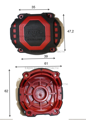 Крышка корпуса задняя   ДА 18БЛ2 ( E2201.011.01)